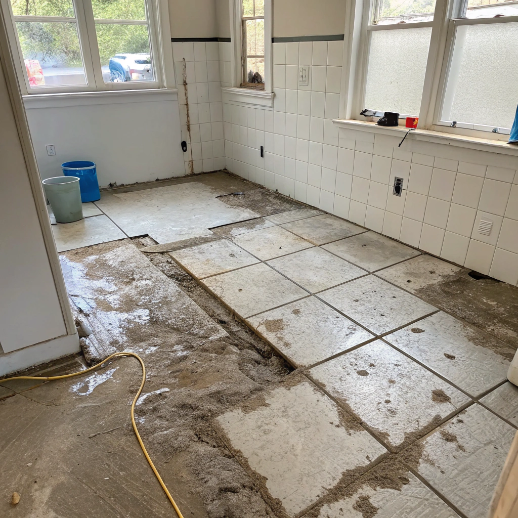 concrete substrate inspection after floor tile removal Newcastle