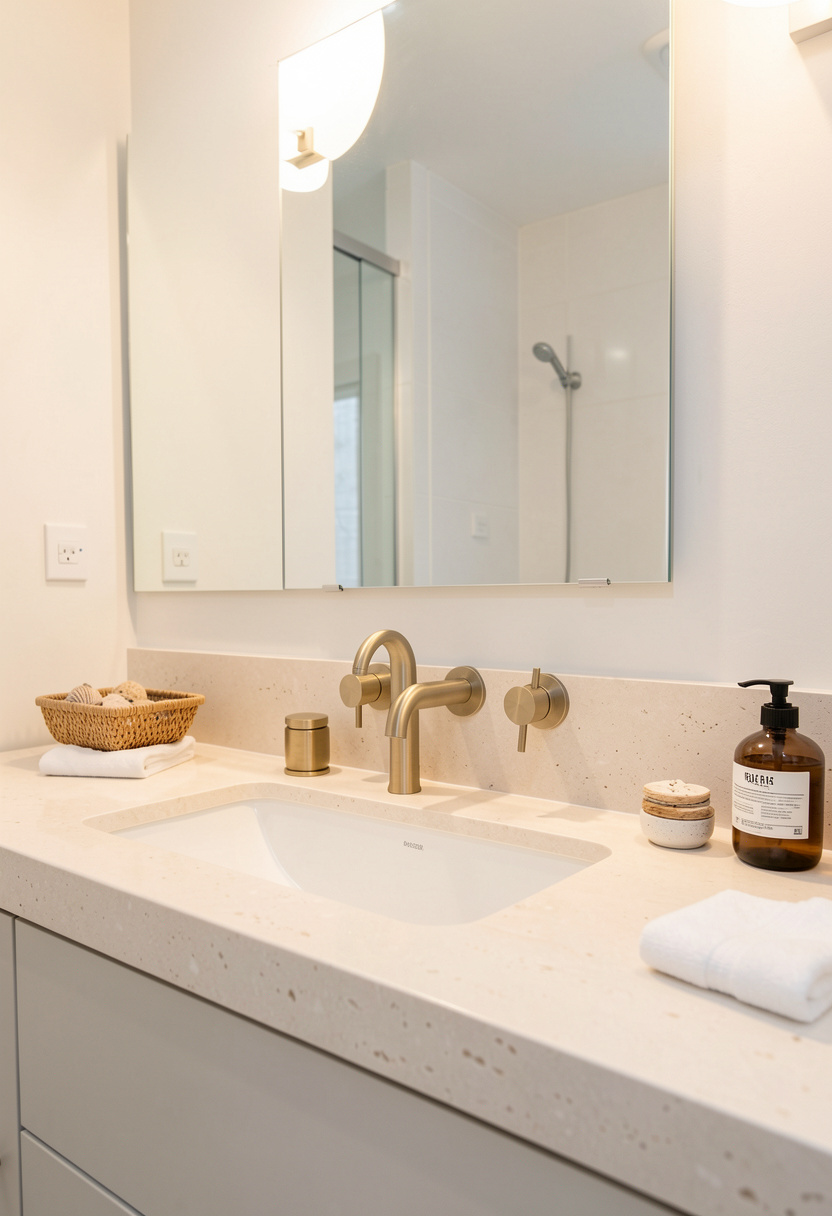 new bathroom vanity installation in a modern Australian home